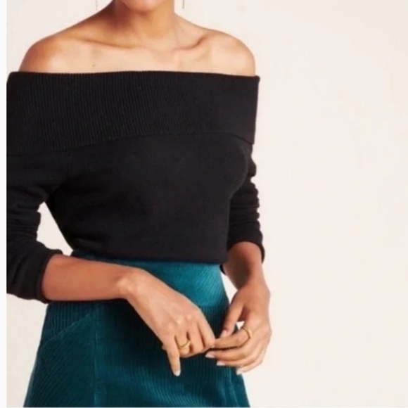 Anthropologie Sweaters - Anthropologie Shelby Off The Shoulder Pullover Sweater sz XS